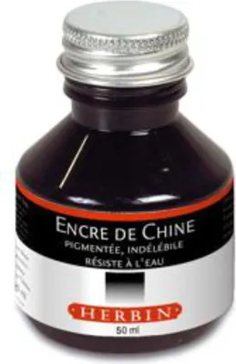 Produktbild von Jacques Herbin 4x Schwarze Chinatusche 50ml - Schwarz 11209T