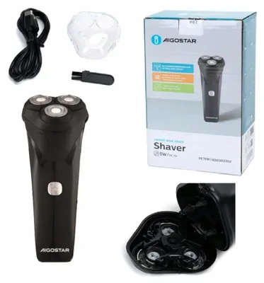 Productafbeelding van Accu-scheerapparaat voor de baard, 5 Watt, 500 mAh, Aigostar, met 3D-scheerkop