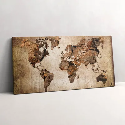 Produktbild von Alte Weltkarte – Leinwandbild Wandbild – 140x70 cm – Leinwandbilder – Wandbilder – Schlafzimmer – Flur