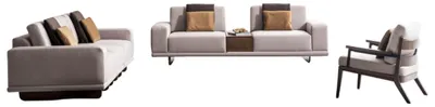 Produktbild von Elegantes Beiges Sofa-Set Designer 4-Sitzer Edler Zweisitzer Sessel