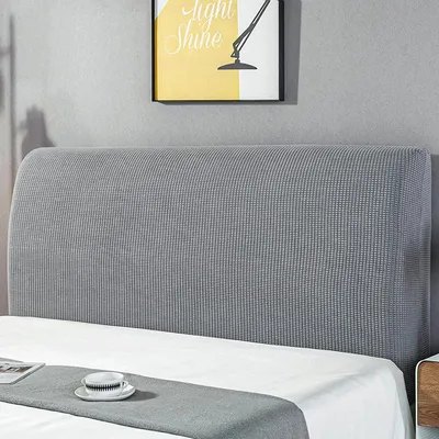 Produktbild von Stretch-Bettkopfteilbezug, kleiner quadratischer Jacquard-Bettkopfteilbezug, staubdichter Bettkopfteilbezug fürs Schlafzimmer, schmutzabweisendes Bettkopfteil