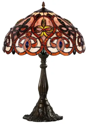 Produktbild von Casa Padrino Tiffany Tischleuchte Mehrfarbig Ø 42 x H. 60 cm - Luxus Wohnzimmer Tischlampe