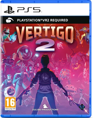 The image shows the game box for Vertigo 2 for PSVR2 on PS5.