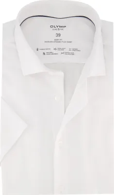 Produktbild von Olymp Slim-Fit Hemd kurzarm weiß einfarbig
