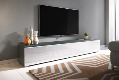 Produktbild von TV-Bank CERIEE 180 – matera / weiß glänzend