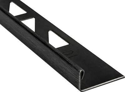 Produktbild von L-Profil Edelstahlschiene Fliesenprofil V2A L250cm 10mm schwarz anthrazit gebürstet