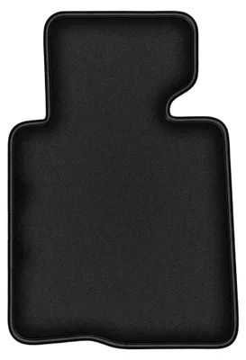 Image de Tapis conducteur en moquette pour BMW 3 E46 2000-2007 (cabriolet) – 1 pièce, noir, sur mesure – Wielganizator DURBAN