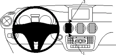 Produktbild von Brodit ProClip Fahrzeughalter 854813 - Mittelbefestigung - Mercedes Benz A-Klasse 13-181/2, Mercedes Benz CLA-Klasse 13-19, Mercedes Benz GLA-Klasse 13-19