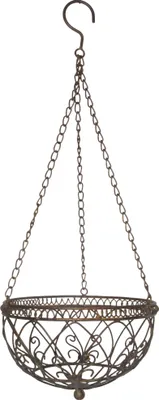 Produktbild von Hängeampel mit Kette 25 cm Hängekorb Metallampel Blumenampel Pflanzkorb