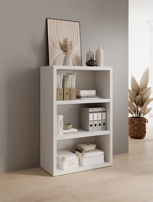 Image de Regal >Modica< in Weiß aus Holzwerkstoff E1 Wabe - 80x123x38cm (BxHxT)