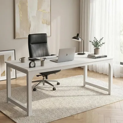 Productafbeelding van Bureau - Werktafel - Computerbureau - Gametafel - Bureau Wit - 180 x 80 cm Groot Werkblad