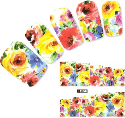 Produktbild von Tattoo Nail Blumen Bläter Aufkleber Nagel Sticker