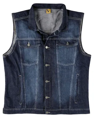 Produktbild von Abraxas Jeans-Weste blau stonewash Übergröße