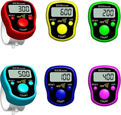 Immagine prodotto di Mini marcatore di punti contafili Display LCD Contatore elettronico digitale - Rosso