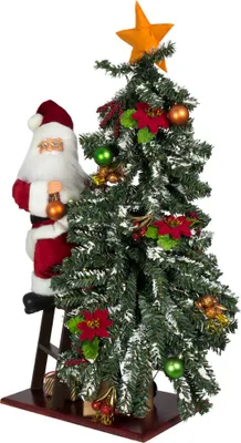 Produktbild von XL Dekofigur Weihnachtsmann 80cm mit Baum und LED