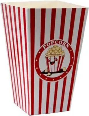 Produktbild von Popcorn-Schachteln 1950 ml, 8,5 x 8,5 x 20,7 cm, 50 Stück.