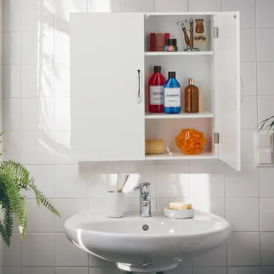 Immagine prodotto di Mobiletto da bagno a muro, 2 ante, 3 scomparti