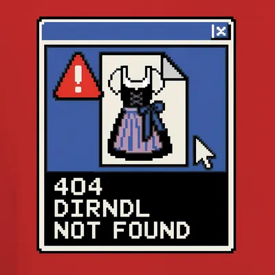 Obrázok produktu pre 404 – Dirndl nenájdený. , Wiesn, tradičný odev, kožené nohavice, Bayern, dámske tričko, červené, veľkosť L