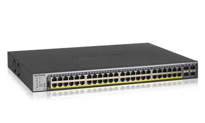 Produktbild von NETGEAR GS752TP, Managed, L2/L3/L4, Gigabit Ethernet (10/100/1000), Power over Ethernet (PoE), Rack-Einbau, 1U