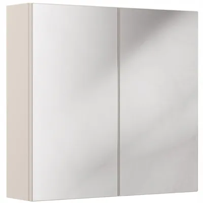 Obrázok produktu pre Kúpeľňová skrinka so zrkadlom 80 cm kašmír 2 dvere moderná