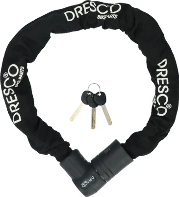 Produktbild von Dresco 5250219, Kettenschloss, Schwarz, Weiß, Stahl, Schlüssel, 900 mm, 1,05 cm