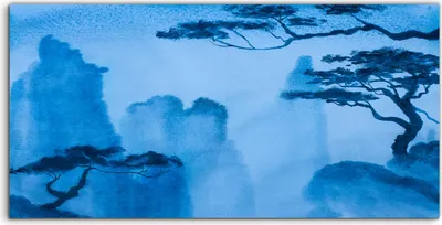 Produktbild von Coloray Acrylbild 100x50  Wandbild Acrylbilder Foto China Natur Berg Bäume Gipfel