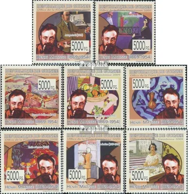 Produktbild von Briefmarken Guinea 2009 Mi 6831-6838 (kompl. Ausgabe) postfrisch Gemälde von Henri Matisse (1869-1954)
