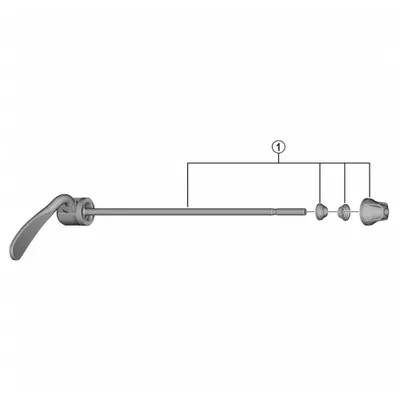 Immagine prodotto di Shimano Bloccaggio Rapido Completo 176 Mm Fh-Mt200-B (6-15/16") - 176 Mm, 6-15, 16...