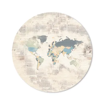 Produktbild von MuchoWow® Mauspad Mousepad Weltkarte - Farben - Zeitungspapier 20x20 cm - Mousepads - Maus Mat - Pad - Mausunterlage - Schreibtischmatte