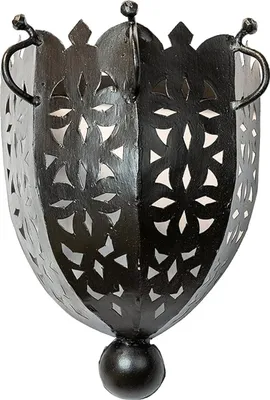 Zdjęcie produktu dla Marokańska lampa ścienna Nawal 26cm | Ręcznie wykonana w stylu vintage boho