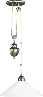 Immagine prodotto di Rabalux 2706 Lampadario 1 spot Marian, E27, bronzo-argento-bianco, rotondo, classico, ø390mm