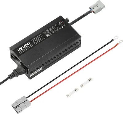 Immagine prodotto di Caricabatterie al litio VEVOR 12 V 10 A, tensione di carica 14,6 V CC, con connessione Anderson, display a LED, attivazione 0 V, per batterie al litio LiFePO4 a ciclo profondo di barche e camper