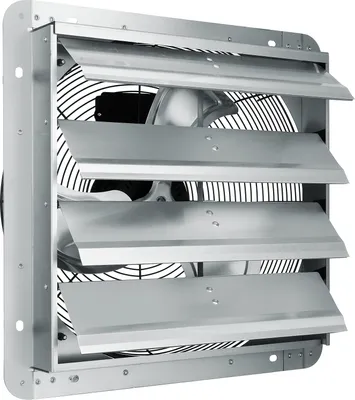 Produktbild von VEVOR Abluftventilator, 406 mm, 1400 U/min, 1506 CFM, Wandlüfter aus Aluminium zur Wandmontage mit Wechselstrommotor, Belüftung und Kühlung für Gewächshäuser, Garagen, Schuppen, Geschäfte
