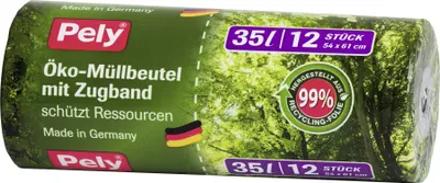 Produktbild von Pely 914056 12er -Müllbeutel Öko-Müllbeutel 35,0 l