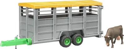 Produktbild von Bruder 02227 Viehtransportanhänger mit 1 Kuh