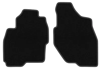 Produktbild von Velours-Fußmatten Vorne für Mitsubishi Pajero Pinin 1999-2006 (SUV) – 2-tlg, Schwarz, passgenau – Wielganizator BASIC