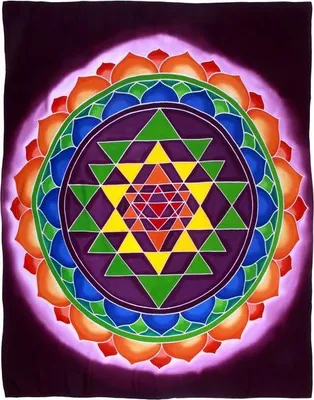 Produktbild von Wandtuch 'Mandala', Batiktuch, 100 x 100 cm
