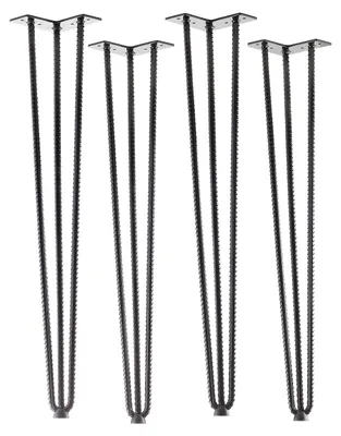 Produktbild von SOTECH Haarnadelbeine 710 mm schwarz Industrial Look (4er Set)