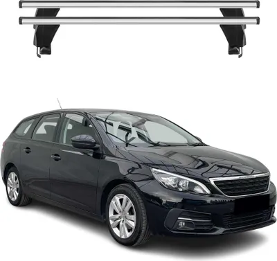 Image de Menabo Barres de toit Transversales pour Peugeot 308 Break 2014-2025 Gris 2x ABE