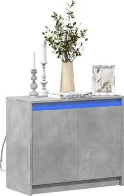 Produktbild von vidaXL LED-Sideboard Betongrau 72x34x61 cm Holzwerkstoff