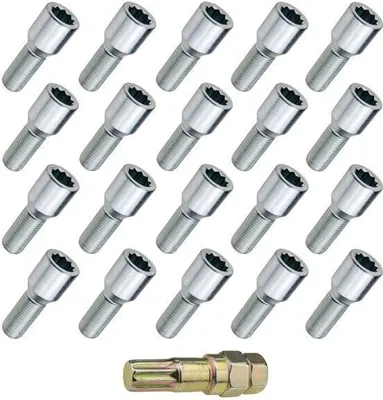 Obrázok produktu pre 20x kolesová skrutka M14x1,5, TORX, 33 mm, hviezdicová skrutka, kužeľ, 10R