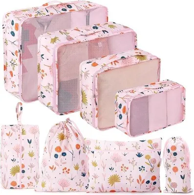 Produktbild von Famanu Kofferorganizer Set 8-teilig - Reisewürfel und Wäschebeutel