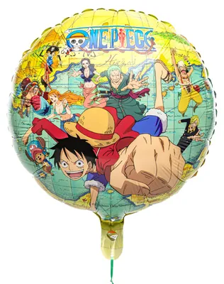 Obrázek produktu pro Foliová balónková dekorace s motivem One Piece, průměr 43 cm, vhodná jako dekorace na party a jako suvenýr