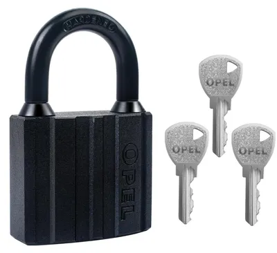Produktbild von Vorhängeschloss 40mm mit 3 Schlüsseln für Schuppen, Garage, Container, Zäune