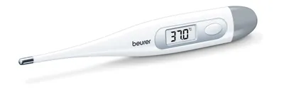 Zdjęcie produktu dla Termometr, termometr kliniczny Beurer FT 09/1, technologia pomiaru kontaktowego, wyświetlacz w °C, nasadka ochronna; wodoodporny, biały