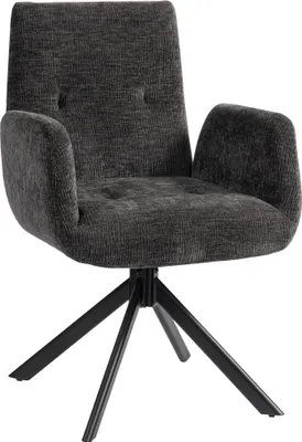 Produktbild von Polstersessel, Akzentsessel, modernes Design, drehbar, bis 120 kg, Schwarz