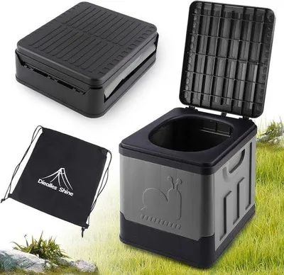 Produktbild von Tragbare Toilette – faltbar – mit Deckel – ideal für Camping