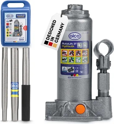 Produktbild von alca® Wagenheber Unterstellheber hydraulischer 3t Stempel-Wagenheber für SUV/PKW Hubhöhe 19,5-38cm