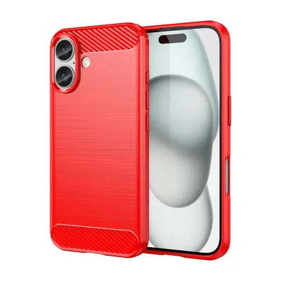 Zdjęcie produktu dla König Design Hülle kompatibel mit Apple iPhone 16 Kunststoff Soft Handyhülle - Handy Case Rot