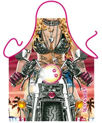 Imagen del producto de Delantal de cocina "Mujer en motocicleta"